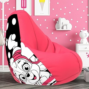 biggie bean bag 4xl bean bag chair with beans filled-perfect for living roombedroomstudy-sale designprinted - pwa ptrol -paw patrol-artwork 6 - pink