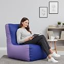 Biggie Bean Bag 4XL Bean Bag Chair with Beans Filled-Perfect for Living Room,Bedroom,Study-Sale Design(Regular-Blue Lavender)-Faux Leather