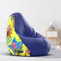 Biggie Bean Bag 4XL Bean Bag Chair with Beans Filled-Perfect for Living Room,Bedroom,Study-Sale Design(Printed - Motutu Patlutu -Motutu Patlutu - Artwork-8)-Faux Leather