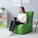 Biggie Bean Bag 4XL Bean Bag Chair with Beans Filled-Perfect for Living Room,Bedroom,Study-Sale Design(Regular-Pea-Green)-Faux Leather
