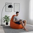 Biggie Bean Bag 4XL Bean Bag Chair with Beans Filled-Perfect for Living Room,Bedroom,Study-Sale Design(Regular-Orange)-Faux Leather