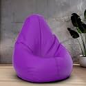 Biggie Bean Bag 4XL Bean Bag Chair with Beans Filled-Perfect for Living Room,Bedroom,Study-Sale Design(Regular-Violet)-Faux Leather