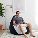 Biggie Bean Bag 4XL Bean Bag Chair with Beans Filled-Perfect for Living Room,Bedroom,Study-Sale Design(Regular-Black White)-Faux Leather