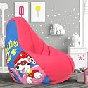 Biggie Bean Bag 4XL Bean Bag Chair with Beans Filled-Perfect for Living Room,Bedroom,Study-Sale Design(Printed - PWA Ptrol -Paw Patrol-Artwork 16 - Pink)-Faux Leather