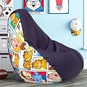 Biggie Bean Bag 4XL Bean Bag Chair with Beans Filled-Perfect for Living Room,Bedroom,Study-Sale Design(Printed - Grafield -Grafield - Artwork-3)-Faux Leather