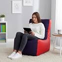 Biggie Bean Bag 4XL Bean Bag Chair with Beans Filled-Perfect for Living Room,Bedroom,Study-Sale Design(Regular-Indigo Red)-Faux Leather