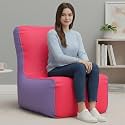 Biggie Bean Bag 4XL Bean Bag Chair with Beans Filled-Perfect for Living Room,Bedroom,Study-Sale Design(Regular-Pink Lavender)-Faux Leather