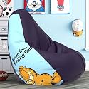 Biggie Bean Bag 4XL Bean Bag Chair with Beans Filled-Perfect for Living Room,Bedroom,Study-Sale Design(Printed - Grafield -Grafield_Artwork-12 - Indigo)-Faux Leather