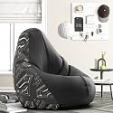Biggie Bean Bag 4XL Bean Bag Chair with Beans Filled-Perfect for Living Room,Bedroom,Study-Sale Design(Printed - Soperman-Sopermansm-24-Blk)-Faux Leather
