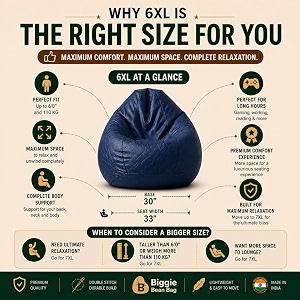 Biggie Bean Bag 6XL Bean Bag Chair