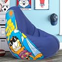 Biggie Bean Bag 6XL Bean Bag Chair with Beans Filled-Perfect for Living Room,Bedroom,Study-Sale Design(Printed - Grafield -Grafield_Artwork-16 - Blue)-Faux Leather
