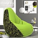 Biggie Bean Bag 6XL Bean Bag Chair with Beans Filled-Perfect for Living Room,Bedroom,Study-Sale Design(Printed - MTTVV-MTTVV_Artwork-9A - Pea-Green)-Faux Leather