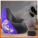 Biggie Bean Bag with Beans Filled 3XL VibeBoost Premium Bean Bag with Free Cushion and Footrest - Official : Crazy Cool Combo (Matching Color : Regular, People Think-Black)
