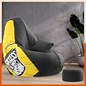 Biggie Bean Bag with Beans Filled 5XL VibeBoost Premium Bean Bag with Free Cushion and Footrest - Official : Epic Vibes Combo (Matching Color : Regular, Success is Not Instant-Black)