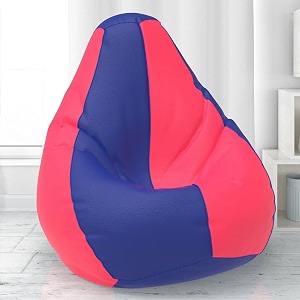 biggie bean bag with beans filled 6xl- official lazy sacks bean bags - max user height  6-65 ft - weight  99-110 kgsmodel blue pink