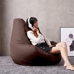 biggie bean bag with beans filled 6xl bean bag biggie originals true size - official  blissful bounce range color  brown