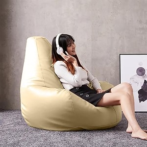 biggie bean bag with beans filled 6xl bean bag biggie originals true size - official  blissful bounce range color  cream