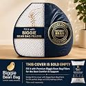 Biggie Bean Bag Cover 4XL Bean Bag Sofa with Free Cushion Footrest - Official : DuoChill Bean Sofa Combo (Matching Color : Regular, Tan Brown)
