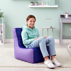 biggie bean bag kids bean bag chair with beans filled-perfect for living roombedroomstudy-sale designregular-blue lavender-faux leather