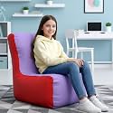 Biggie Bean Bag Kids Bean Bag Chair with Beans Filled-Perfect for Living Room,Bedroom,Study-Sale Design(Regular-Lavender Red)-Faux Leather