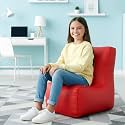Biggie Bean Bag Kids Bean Bag Chair with Beans Filled-Perfect for Living Room,Bedroom,Study-Sale Design(Regular-Red)-Faux Leather