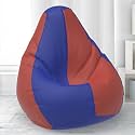 BiggieBean Bag with Beans Filled 5XL- Official: Lazy Sacks Bean Bags - for Adults - Max User Height : 6-6.5 Ft. - Weight : 99-110 Kgs(Model: Blue Tan)