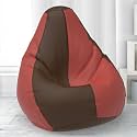 BiggieBean Bag with Beans Filled XL- Official: Lazy Sacks Bean Bags - for Kids - Max User Height : 4 Ft. - Weight : 30 Kgs(Model: Brown Tan)