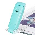 BIGLIGHT Amber Book Reading Light, LED Clip on Book Lights, Reading Lights for Books in Bed, Small Book Light for Kids, USB Rechargeable, 2 Brightness Adjustable for Eye Protection, Mint Green
