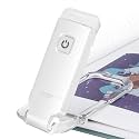 BIGLIGHT Amber Book Reading Light, LED Clip on Book Lights, Reading Lights for Books in Bed, Small Book Light for Kids, USB Rechargeable, 2 Brightness Adjustable for Eye Protection, White