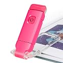 BIGLIGHT Amber Book Reading Light, LED Clip on Book Lights, Reading Lights for Books in Bed, Small Book Light for Kids, USB Rechargeable, 2 Brightness Adjustable for Eye Protection, Red