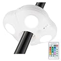 BIGMONAT Battery Operated Patio Umbrella Light, Outdoor LED Table Umbrella Lights with Remote, 12 Color Changing Umbrella Pole Light with Timer and Dimmer, Wireless Tent Lights for Camping, White