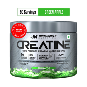 bigmuscles nutrition creatine monohydrate 50 servings  supports lean muscle building  recovery creatine