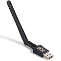 BigPlayer USB WiFi Network Interface with External Antenna 600 Mbps Wireless Internet Adapter for Laptop Desktop PC Black