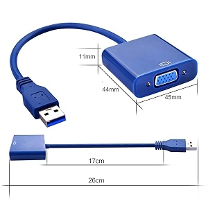 bigplayer usb 30 to vga adapter 15 pin multicolor