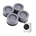 BigPlayer Washer Dryer Anti Vibration Pads with Suction Cup Feet, Fridge Washing Machine Leveling Feet Anti Walk Pads Shock Absorber Furniture Lifting Base
