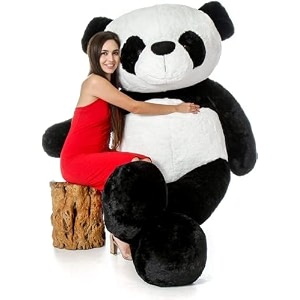 bigstep 5 feet panda soft toy teddy bear skin friendly teddy bear for girls soft toys for kids wife girlfriend husband gift items toy 5 feet black