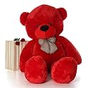Bigstep 5 Feet Red Soft Toy Teddy Bear Skin Friendly Ultra Soft Teddy Bear for Girls, Soft Toys for Kids, Birthday Gift for Girls, Wife, Girlfriend, Husband, Gift Items Toy (5 feet, Red)