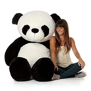 bigstep 7 feet panda teddy bear skin friendly ultra soft teddy bear for girls for kids birthday gift for girls wife girlfriend gift items toy 7 feet black
