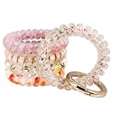 BIHRTC Wrist Key Chain Spring Flexible Spiral Wrist Coil Sauna Keychain