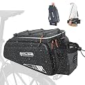 Bike Bags for Bicycle Rear Rack - 10L EVA Hard Shell Waterproof 3-in-1 Ebike Trunk Cargo Pannier Bag with Reflective Strip & Shoulder Strap for Commuter Travel Outdoor Cycling Accessories
