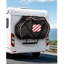 Bike Cover for 3 Bikes on Rear Rack，600D Heavy Duty Waterproof Bike Rack Cover,Bicycle Transport Cover for 3 Bikes with Reflective Strips & Straps for Hitch Racks,Fits Car, SUV, RV