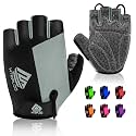 Bike Gloves Cycling Gloves Biking Gloves Bicycle Gloves for Men Women with Anti-Slip Shock-Absorbing Pad,Light Weight Half Finger Gloves for Cycling Workout Training Outdoor
