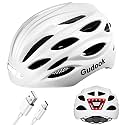 Bike Helmet Adult Helmets for Men/Women: with USB Rechargeable Front and Rear LED Light for Cycling Urban Commuter Casco para Bicicleta Lightweight Bicycle Helmet (Matte White, Large)