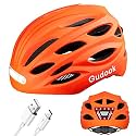Bike Helmet Adult Helmets for Men/Women: with USB Rechargeable Front and Rear LED Light for Cycling Urban Commuter Casco para Bicicleta Lightweight Bicycle Helmet (Matte Orange, Medium)