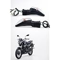 Bike Indicator Light Compatible for TVS Raider | White Glass Amber Turn Signal | Heavy Quality Indicator | Set of 2