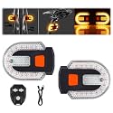 Bike Tail Lights with Turn Signals, Wireless Remote Control USB Charging Bike Rear Light, Waterproof Split/Integrated Bicycle Lights, 5 Modes Safety Warning Turn Signals Light for Night Riding