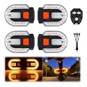Bike Tail Lights with Turn Signals, Wireless Remote Control USB Charging Bike Rear Light, Waterproof Split/Integrated Bicycle Lights, 5 Modes Safety Warning Turn Signals Light for Night Riding