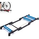 Bike Trainer Stand,Indoor Bicycle Trainer,Bike Rollers Foldable, Indoor Cycling Bicycle Roller Trainer,Blue