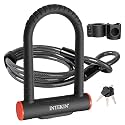Bike U Lock Heavy Duty Bike Lock Bicycle Lock, 16mm U Lock and 3ft / 5ft / 6ft Length Security Cable with Sturdy Mounting Bracket for Bicycle, Motorcycle and More