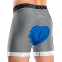 Bikewa Men's Cycling Underwear with Anti-Slip Leg Grips 4D Padded Bike Shorts MTB Liner for Bicycle Biking Riding